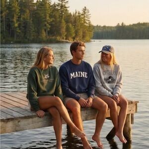 Bundle: Vintage Cottage core Sweatshirt MAINE, NORTHERN REFLECTIONS, MARSHLANDS